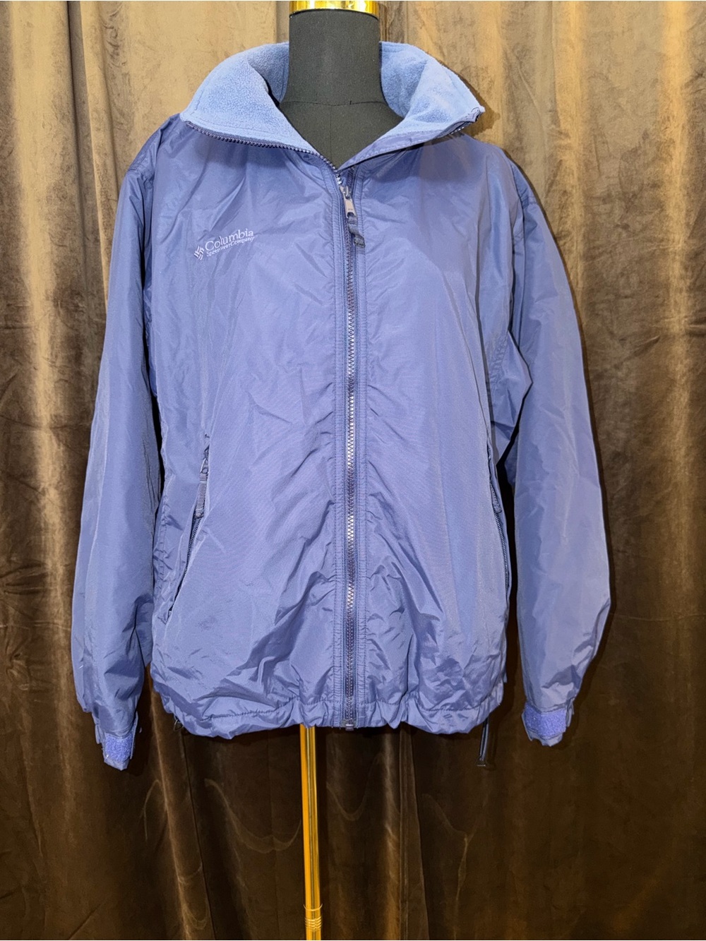 Columbia Lavender Blue Lightweight Fleece Lined Jacket